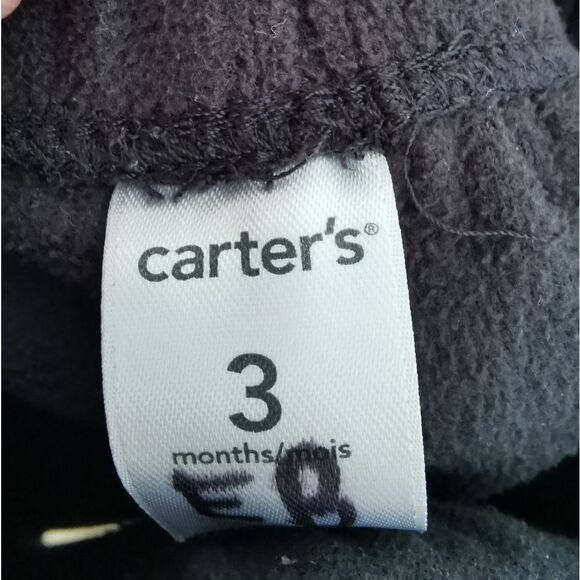 3/$12 Carter's fleece pants size 3 m - Picture 3 of 3